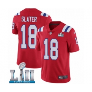 Youth Nike New England Patriots #18 Matthew Slater Red Alternate Vapor Untouchable Limited Player Super Bowl LII NFL Jersey