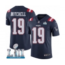 Youth Nike New England Patriots #19 Malcolm Mitchell Limited Navy Blue Rush Vapor Untouchable Super Bowl LII NFL Jersey