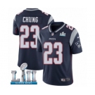 Youth Nike New England Patriots #23 Patrick Chung Navy Blue Team Color Vapor Untouchable Limited Player Super Bowl LII NFL Jersey