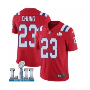 Youth Nike New England Patriots #23 Patrick Chung Red Alternate Vapor Untouchable Limited Player Super Bowl LII NFL Jersey