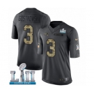 Youth Nike New England Patriots #3 Stephen Gostkowski Limited Black 2016 Salute to Service Super Bowl LII NFL Jersey