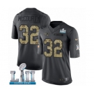 Youth Nike New England Patriots #32 Devin McCourty Limited Black 2016 Salute to Service Super Bowl LII NFL Jersey