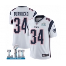 Youth Nike New England Patriots #34 Rex Burkhead White Vapor Untouchable Limited Player Super Bowl LII NFL Jersey