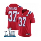 Youth Nike New England Patriots #37 Jordan Richards Red Alternate Vapor Untouchable Limited Player Super Bowl LII NFL Jersey