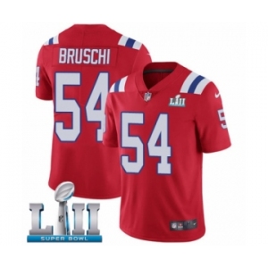 Youth Nike New England Patriots #54 Tedy Bruschi Red Alternate Vapor Untouchable Limited Player Super Bowl LII NFL Jersey
