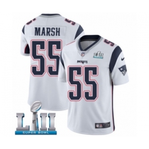Youth Nike New England Patriots #55 Cassius Marsh White Vapor Untouchable Limited Player Super Bowl LII NFL Jersey