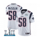 Youth Nike New England Patriots #58 Shea McClellin White Vapor Untouchable Limited Player Super Bowl LII NFL Jersey