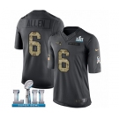 Youth Nike New England Patriots #6 Ryan Allen Limited Black 2016 Salute to Service Super Bowl LII NFL Jersey