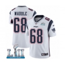 Youth Nike New England Patriots #68 LaAdrian Waddle White Vapor Untouchable Limited Player Super Bowl LII NFL Jersey