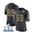 Youth Nike New England Patriots #69 Shaq Mason Limited Black 2016 Salute to Service Super Bowl LII NFL Jersey