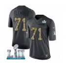 Youth Nike New England Patriots #71 Cameron Fleming Limited Black 2016 Salute to Service Super Bowl LII NFL Jersey