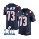 Youth Nike New England Patriots #73 John Hannah Limited Navy Blue Rush Vapor Untouchable Super Bowl LII NFL Jersey