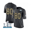 Youth Nike New England Patriots #80 Danny Amendola Limited Black 2016 Salute to Service Super Bowl LII NFL Jersey