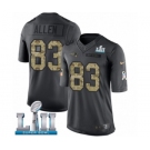 Youth Nike New England Patriots #83 Dwayne Allen Limited Black 2016 Salute to Service Super Bowl LII NFL Jersey