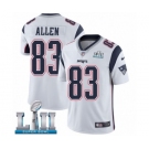 Youth Nike New England Patriots #83 Dwayne Allen White Vapor Untouchable Limited Player Super Bowl LII NFL Jersey