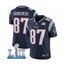 Youth Nike New England Patriots #87 Rob Gronkowski Navy Blue Team Color Vapor Untouchable Limited Player Super Bowl LII NFL Jersey