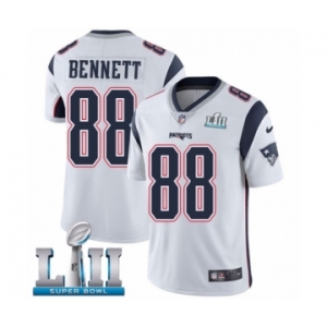 Youth Nike New England Patriots #88 Martellus Bennett White Vapor Untouchable Limited Player Super Bowl LII NFL Jersey