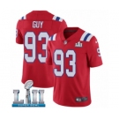 Youth Nike New England Patriots #93 Lawrence Guy Red Alternate Vapor Untouchable Limited Player Super Bowl LII NFL Jersey