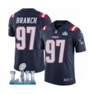 Youth Nike New England Patriots #97 Alan Branch Limited Navy Blue Rush Vapor Untouchable Super Bowl LII NFL Jersey