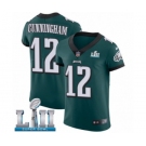 Men's Nike Philadelphia Eagles #12 Randall Cunningham Midnight Green Team Color Vapor Untouchable Elite Player Super Bowl LII NFL Jersey