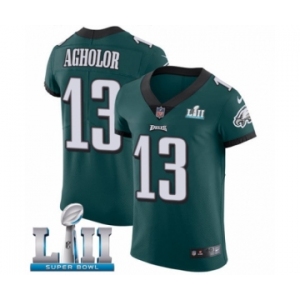 Men's Nike Philadelphia Eagles #13 Nelson Agholor Midnight Green Team Color Vapor Untouchable Elite Player Super Bowl LII NFL Jersey