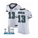 Men's Nike Philadelphia Eagles #13 Nelson Agholor White Vapor Untouchable Elite Player Super Bowl LII NFL Jersey