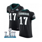 Men's Nike Philadelphia Eagles #17 Harold Carmichael Black Vapor Untouchable Elite Player Super Bowl LII NFL Jersey