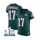 Men's Nike Philadelphia Eagles #17 Harold Carmichael Midnight Green Team Color Vapor Untouchable Elite Player Super Bowl LII NFL Jersey