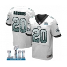 Men's Nike Philadelphia Eagles #20 Brian Dawkins Elite White Road Drift Fashion Super Bowl LII NFL Jersey