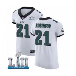 Men's Nike Philadelphia Eagles #21 Patrick Robinson White Vapor Untouchable Elite Player Super Bowl LII NFL Jersey