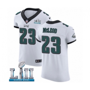 Men's Nike Philadelphia Eagles #23 Rodney McLeod White Vapor Untouchable Elite Player Super Bowl LII NFL Jersey