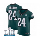 Men's Nike Philadelphia Eagles #24 Corey Graham Midnight Green Team Color Vapor Untouchable Elite Player Super Bowl LII NFL Jersey