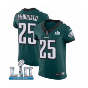 Men's Nike Philadelphia Eagles #25 Tommy McDonald Midnight Green Team Color Vapor Untouchable Elite Player Super Bowl LII NFL Jersey
