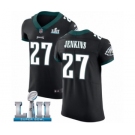 Men's Nike Philadelphia Eagles #27 Malcolm Jenkins Black Vapor Untouchable Elite Player Super Bowl LII NFL Jersey