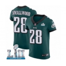 Men's Nike Philadelphia Eagles #28 Wendell Smallwood Midnight Green Team Color Vapor Untouchable Elite Player Super Bowl LII NFL Jersey