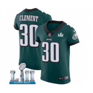 Men's Nike Philadelphia Eagles #30 Corey Clement Midnight Green Team Color Vapor Untouchable Elite Player Super Bowl LII NFL Jersey