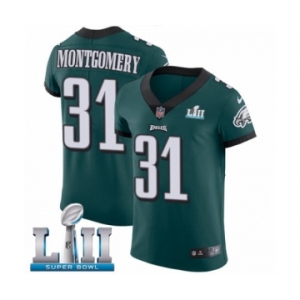 Men's Nike Philadelphia Eagles #31 Wilbert Montgomery Midnight Green Team Color Vapor Untouchable Elite Player Super Bowl LII NFL Jersey
