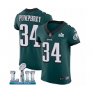 Men's Nike Philadelphia Eagles #34 Donnel Pumphrey Midnight Green Team Color Vapor Untouchable Elite Player Super Bowl LII NFL Jersey