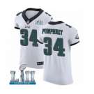 Men's Nike Philadelphia Eagles #34 Donnel Pumphrey White Vapor Untouchable Elite Player Super Bowl LII NFL Jersey