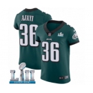 Men's Nike Philadelphia Eagles #36 Jay Ajayi Midnight Green Team Color Vapor Untouchable Elite Player Super Bowl LII NFL Jersey