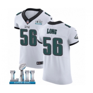 Men's Nike Philadelphia Eagles #56 Chris Long White Vapor Untouchable Elite Player Super Bowl LII NFL Jersey