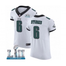 Men's Nike Philadelphia Eagles #6 Caleb Sturgis White Vapor Untouchable Elite Player Super Bowl LII NFL Jersey