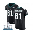 Men's Nike Philadelphia Eagles #61 Stefen Wisniewski Black Vapor Untouchable Elite Player Super Bowl LII NFL Jersey