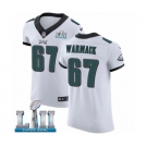 Men's Nike Philadelphia Eagles #67 Chance Warmack White Vapor Untouchable Elite Player Super Bowl LII NFL Jersey
