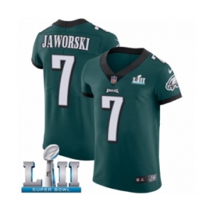 Men's Nike Philadelphia Eagles #7 Ron Jaworski Midnight Green Team Color Vapor Untouchable Elite Player Super Bowl LII NFL Jersey