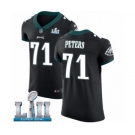 Men's Nike Philadelphia Eagles #71 Jason Peters Black Vapor Untouchable Elite Player Super Bowl LII NFL Jersey