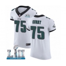 Men's Nike Philadelphia Eagles #75 Vinny Curry White Vapor Untouchable Elite Player Super Bowl LII NFL Jersey