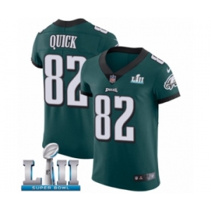 Men's Nike Philadelphia Eagles #82 Mike Quick Midnight Green Team Color Vapor Untouchable Elite Player Super Bowl LII NFL Jersey