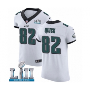 Men's Nike Philadelphia Eagles #82 Mike Quick White Vapor Untouchable Elite Player Super Bowl LII NFL Jersey