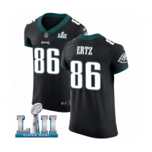 Men's Nike Philadelphia Eagles #86 Zach Ertz Black Vapor Untouchable Elite Player Super Bowl LII NFL Jersey